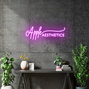 Custom Neon -  Apple Aesthetics - Pink - 100cm x 35cm - INDOOR  - Remote dimmer and Delivery