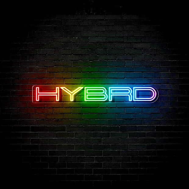 Custom Neons - HYBRD & Round Sign  - INDOOR  - Remote dimmer and Delivery | 2 YRS WARRANTY