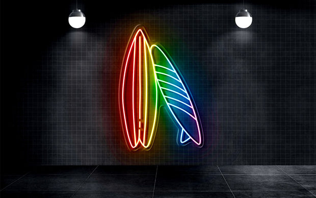 Custom Neon Logo - Surfbeats - RGB - 80 x 54cm -  Delivery and Remote 2yr Warranty