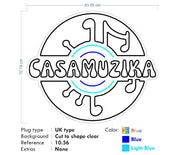 Custom Neon Logo - Muzikacasa- RGB - 83 x 70cm -  Delivery and Remote 2yr Warranty