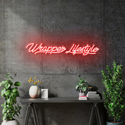 Custom Neon -  Wrapper Lifestyle - Red Neon - 30 x 5inch - indoor Signs (2yr Warranty)