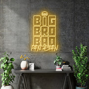 Custom Neon -  Big Bro Bao - 50 x 71cm  - Yellow - INDOOR  - Remote dimmer and Delivery (2yr Warranty)