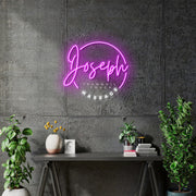 Custom Neon -  Joseph Tranquil Touch Massage - 28inch - Pink & White Neon - INDOOR  - Remote dimmer and Delivery (2 years Warranty)