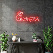 Custom Neon - CFA_Logo - 28 x 12inch - RED Neon - INDOOR  - Remote dimmer and Delivery (2 years Warranty)