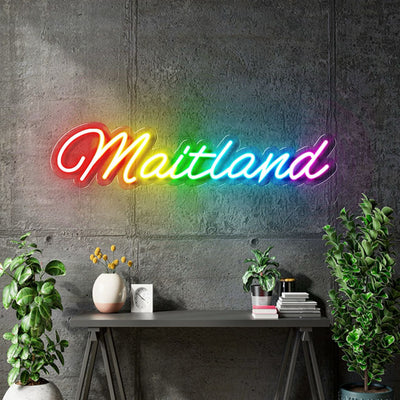 Custom Neon -  Maitland - RGB - Size:  50cm x 11cm - indoor Sign (2yrs Warranty)