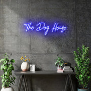 Custom Neon - The Dog House - Blue - Size:  70 x 22cm - indoor Sign (2yrs Warranty)