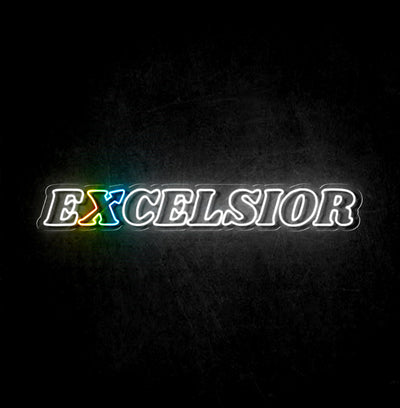 Custom Neon - EXCELSIOR - White and RGB - 36 x 5inch - indoor Sign (2yrs Warranty)
