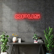 Custom Neon - OPUS - RED - 100cm x 18cm - indoor Sign (2yrs Warranty)