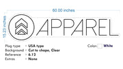 Custom Neon  - Apparel Logo - Light White - Size: 60inch x 15inch  - indoor Sign (2yrs Warranty)
