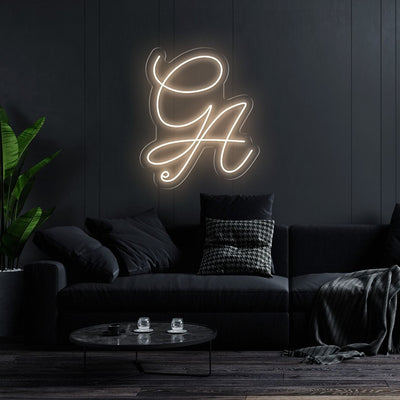 Custom Neon  - GA - Warm White - Size: 60cm x 50cm  - indoor Sign (2yrs Warranty)