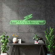 Custom Neon  -  DOLA SUPREME MARKETING - GREEN - Size: 36 x 10inch  - indoor Sign (2yrs Warranty)