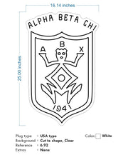 Custom Neon  -  ALPHA BETA CHI - White - Size: 25 x 16inch  - indoor Sign (2yrs Warranty)
