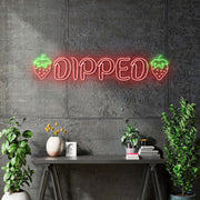 Custom Neon | DIPPED (split cut) - 300 x 59cm  - 14mm neon - OUTDOOR -  same as mock - Remote dimmer and Delivery