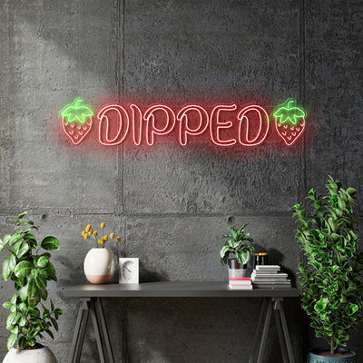 Custom Neon | DIPPED (split cut) - 300 x 59cm  - 14mm neon - OUTDOOR -  same as mock - Remote dimmer and Delivery