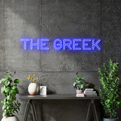 Custom neon -  The Greek  - 14mm neon - OUTDOOR - 320cm x 44cm - Remote dimmer an  - incl Shipping and 2yrs Warranty