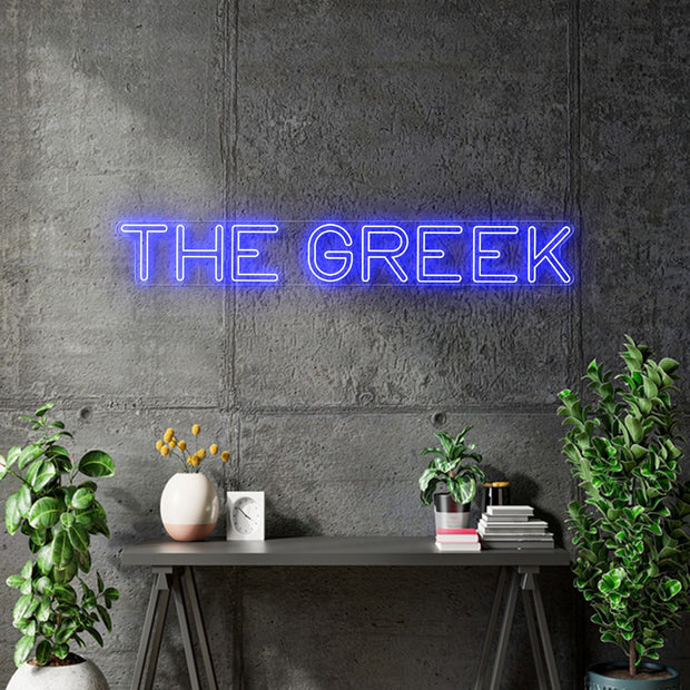 Custom neon -  The Greek  - 14mm neon - OUTDOOR - 320cm x 44cm - Remote dimmer an  - incl Shipping and 2yrs Warranty