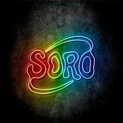 Custom neon - SORO Logo - Size: 100cm x 86cm - RGB - incl Shipping and 2yrs Warranty