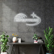 Custom neon - SPECTRUM Logo - Size: 80cm x 40cm - White - incl Shipping and 2yrs Warranty