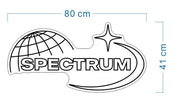 Custom neon - SPECTRUM Logo - Size: 80cm x 40cm - White - incl Shipping and 2yrs Warranty