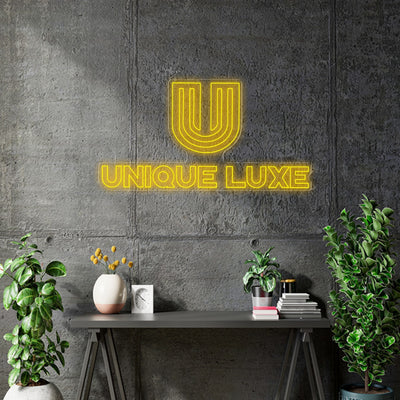 Custom neon - UNIQUE LUXE  -  100cm x 52cm - Multi colour RGB - incl Shipping and 2yrs Warranty