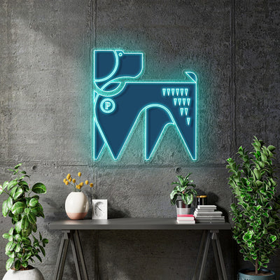 Custom neon -  Poogans Southern Kitchen - Size: 48inch x 50inch - TEAL + Logo Navy Print - incl Shipping and 2yrs Warranty