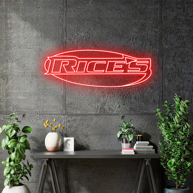 Custom neon for Britney -  RICES  - Size:  40inch x 14inch  - RED - incl Shipping and 2yrs Warranty