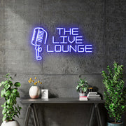 Custom neon -  The Live Lounge  - Size: 80cm x 44cm  - Blue -  incl Shipping and 2yrs Warranty