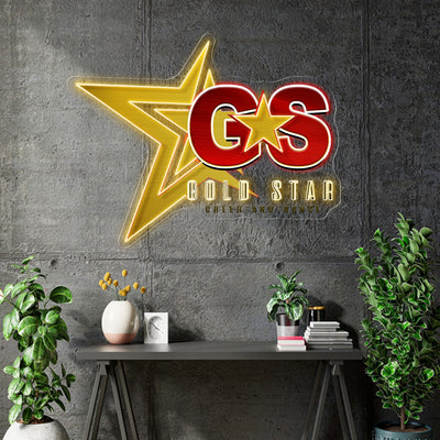 Custom neon - Gold Star, JC School of Dance, DDA Dance Doc Academy -  incl Shipping and 2yrs Warranty