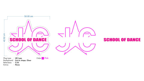 Custom neon - Gold Star, JC School of Dance, DDA Dance Doc Academy -  incl Shipping and 2yrs Warranty