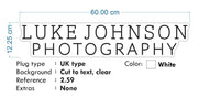Custom neon -  Luke Johnson Photography  - Size: 60cm x 12cm  - White -  incl Shipping and 2yrs Warranty