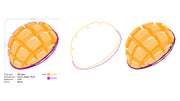 Custom neon -  Mango - 100cm x 93cm - Warm white and Purple + UV PRINT -  incl Shipping and 2yrs Warranty