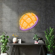 Custom neon -  Mango - 100cm x 93cm - Warm white and Purple + UV PRINT -  incl Shipping and 2yrs Warranty