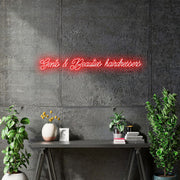 Custom neon -  Gents and Beauties Hairdressers - Size: 100 x 13cm  - Red -  incl Shipping and 2yrs Warranty