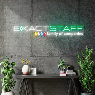 Custom neon - EXACT STAFF - Size: 50 x 8inch  -  incl Shipping and 2yrs Warranty