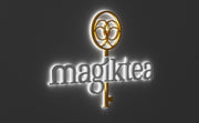 Custom 3D Channel Letter | Magiktea  - White and Gold Face  -  incl Shipping, and 2yrs Warranty