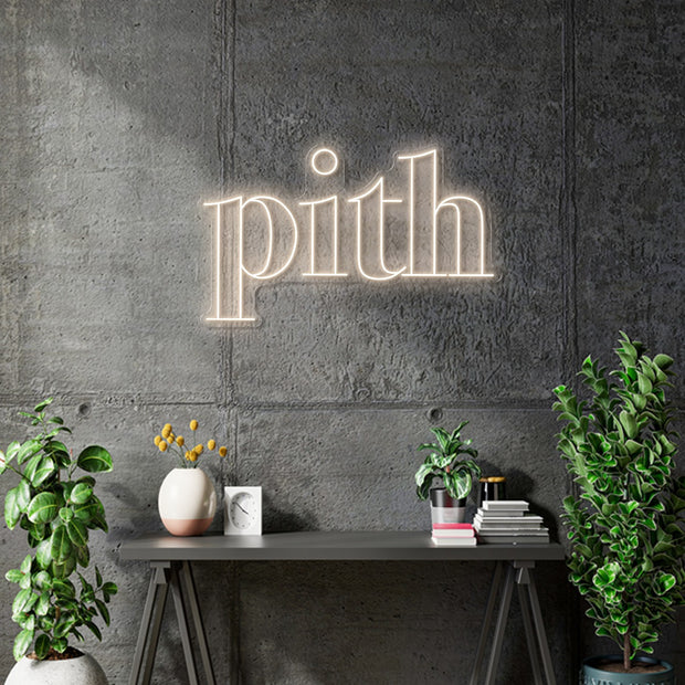 Custom Neon |  Pith -  Size: 100cm x 60cm - Warm White -  incl Delivery, and 2yrs Warranty