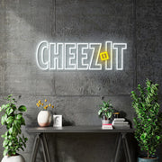 Custom Neon | Cheeze it -  63cm x 21cm - White and Yellow -  incl Shipping , and 2yrs Warranty