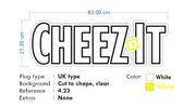Custom Neon | Cheeze it -  63cm x 21cm - White and Yellow -  incl Shipping , and 2yrs Warranty