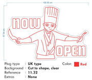 Custom Neon - NOW OPEN - RED - 100x 67cm - indoor Signs