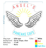 Custom Neon - Angel's Pancake Cafe - 40x35inch - dimmer and delivery