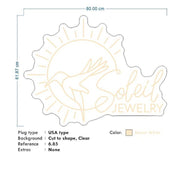 Custom Neon - Soleil Jewellery  -WARM WHITE  -Size: 32 or 24inch   - Remote dimmer and Delivery