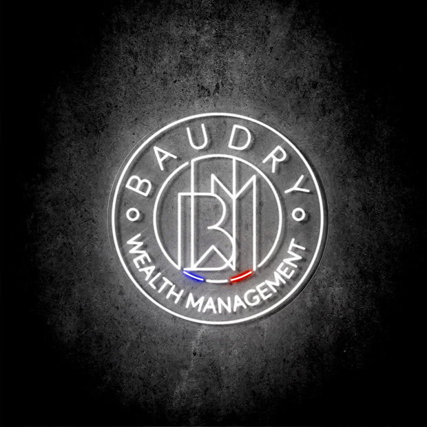 Custom Neon - TRUE MORTGAGES & BAUDRY logos - INDOOR  - Remote dimmer and Delivery (2 years Warranty)
