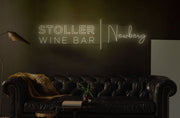 Custom Neon Logo - Stoller Wine | Newberg - Warm White neon - 90 * 26 inches & 48inch * 13.8 inch  - indoor Signs (2yrs Warranty)