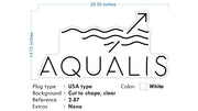 Custom Neon - AQUALIS - White neon- 28inch x 14inch - indoor Sign (2yrs Warranty)