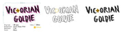Custom Neon - VICTORIAN GOLDIE - White and Gold - Size: 80 x 42cm - indoor Sign (2yrs Warranty)