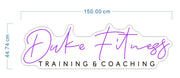 Custom neon - Duke Fitness Training and coaching  - 150cm x 44cm  - incl Shipping and 2yrs Warranty