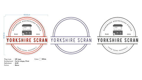 Custom Neon  -  Yorkshire Scran - White - Size: 100 x 90cm  - indoor Sign (2yrs Warranty)