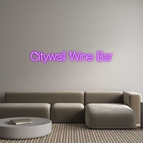 Custom Neon: Citywall Wine...