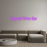 Custom Neon: Citywall Wine...