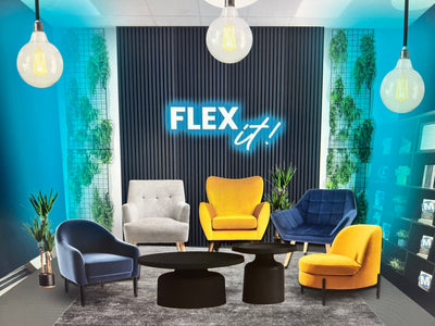 Custom neon -  FLEX IT - Size:  180 x 74cm  - Light Blue - incl Shipping and 2yrs Warranty